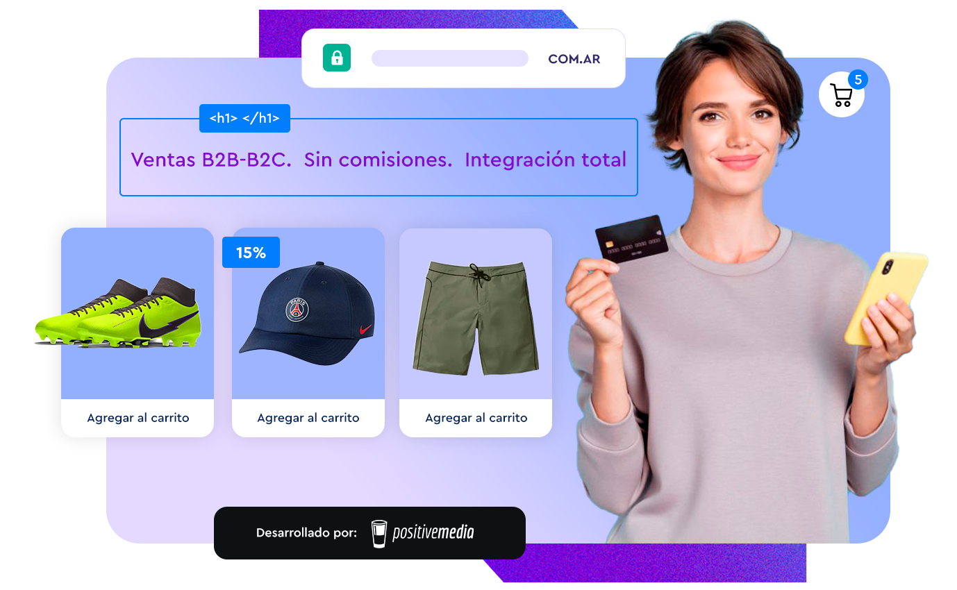 Positive Media B2B e-commerce store with catalog, price lists and cart